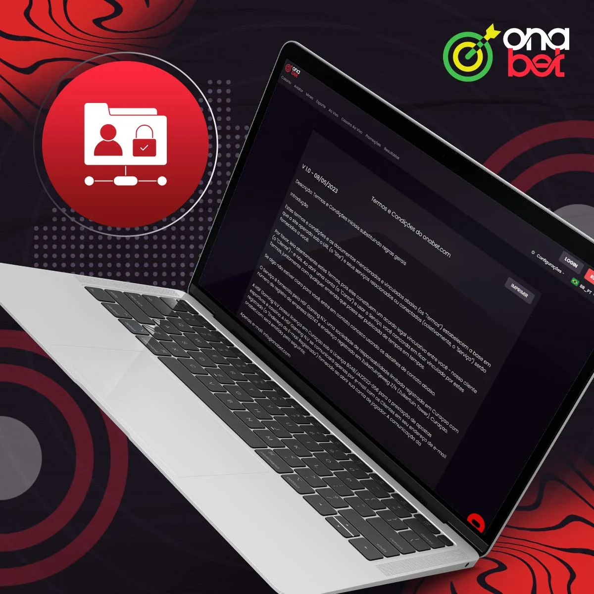 A plataforma da OnaBet garante que as informações permanecem confidenciais